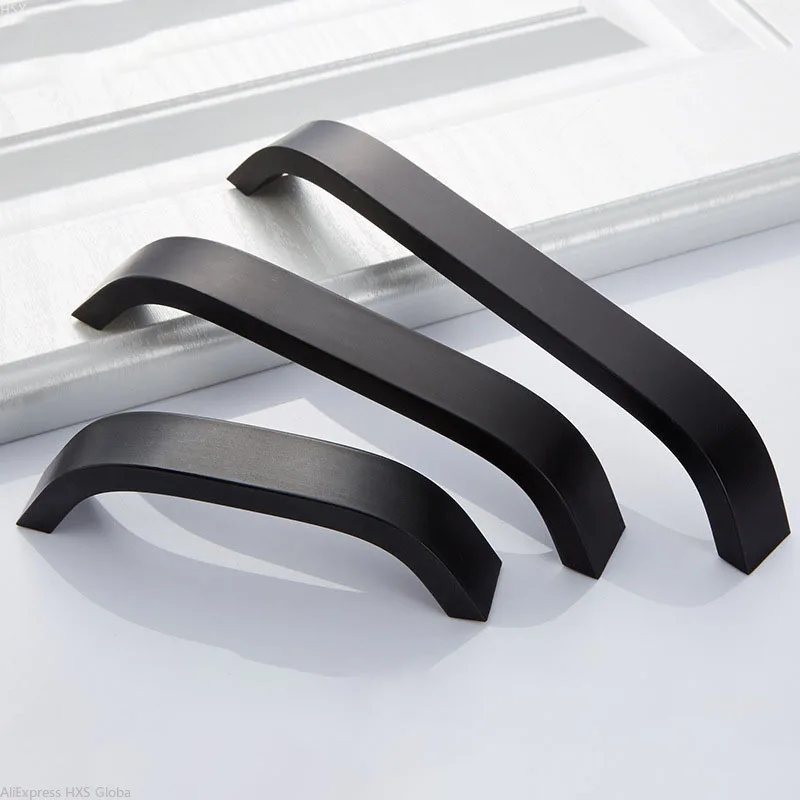 Kitchen Cabinet Knobs Handles Black Furniture Handle for Cabinet Drawer Pulls Aluminum Alloy Handle 96/128/160/192mm
Kitchen Cabinet Knobs Handles Black Furniture Handle for Cabinet Drawer Pulls Aluminum Alloy Handle 96/128/160/192mm
