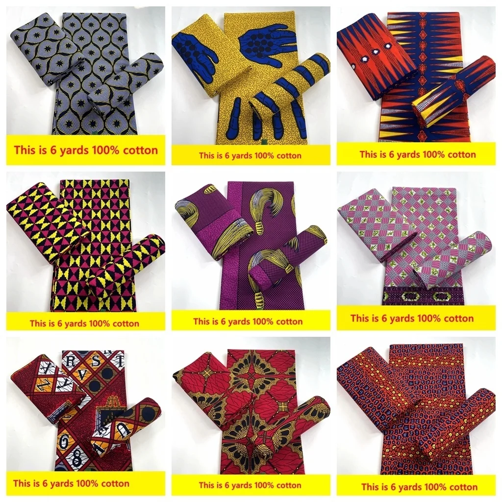 High Quality Ankara Fabric African Real Wax Print Cotton 100% Tissus Wax Ghana Prints Fabric Africain For Sewing Material 6yard
High Quality Ankara Fabric African Real Wax Print Cotton 100% Tissus Wax Ghana Prints Fabric Africain For Sewing Material 6yard