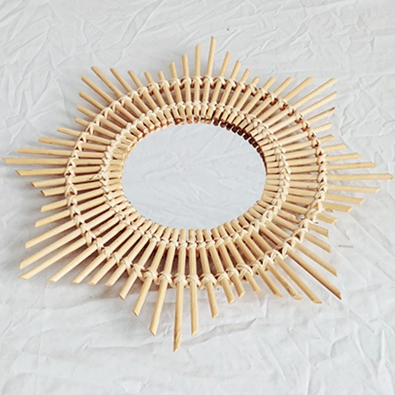 34YB Natural Rattan Decorative Wall Mirror Innovative Art Decoration Makeup Mirrors Dressing Bathroom Wall Hanging Mirror
34YB Natural Rattan Decorative Wall Mirror Innovative Art Decoration Makeup Mirrors Dressing Bathroom Wall Hanging Mirror
