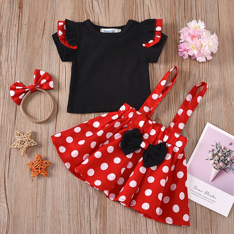Newborn Girl Outfits Kids Child Girl Summer Sets Baby Red Sling Dress+Black Short Tops+Bow Headband Casual Costume For Infant
Newborn Girl Outfits Kids Child Girl Summer Sets Baby Red Sling Dress+Black Short Tops+Bow Headband Casual Costume For Infant