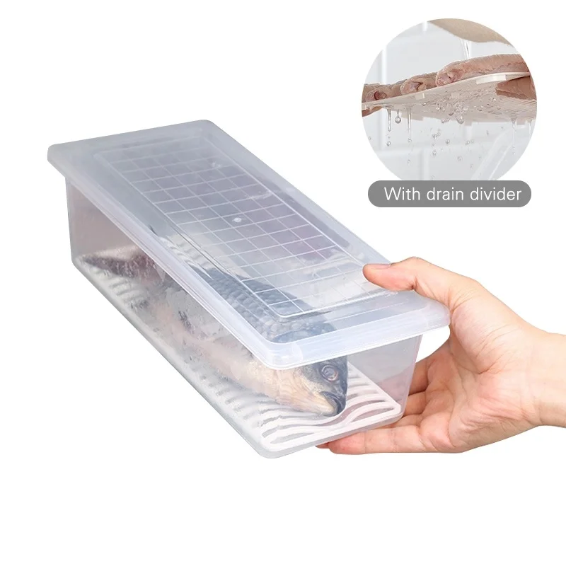 New Durable Box Rectangular Refrigerator Freshkeep Box Vegetable Meat Fruit Crispy Food Seal Storage Box Drainage and Fresh-keep
New Durable Box Rectangular Refrigerator Freshkeep Box Vegetable Meat Fruit Crispy Food Seal Storage Box Drainage and Fresh-keep