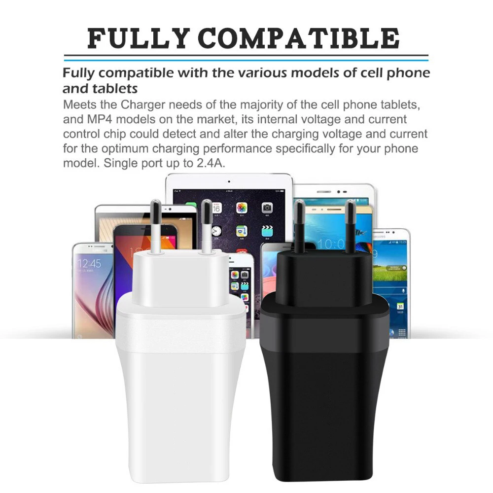 Портативное зарядное устройство PHOMAX 5 В 3 4 А порта USB EU для XIAOMI SAMSUNG ASUS pengsi daya черное