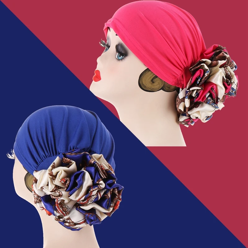 Fashion Women Big Flower Hijab Bonnet Muslim Stretch Headscarf Islamic Head Wrap Turban Caps Ladies Hair Accessories Chemo Hat
Fashion Women Big Flower Hijab Bonnet Muslim Stretch Headscarf Islamic Head Wrap Turban Caps Ladies Hair Accessories Chemo Hat