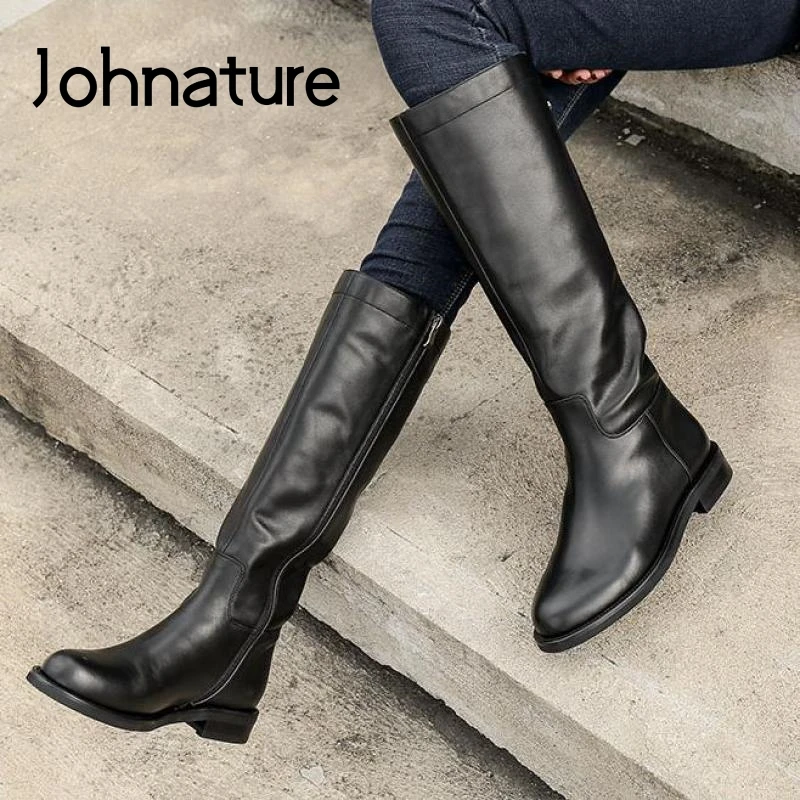 Женские ботинки из натуральной кожи Johnature, длинные ботинки ручной работы на плоской подошве, с круглым носком, на молнии, на платформе, для зи...
Женские ботинки из натуральной кожи Johnature, длинные ботинки ручной работы на плоской подошве, с круглым носком, на молнии, на платформе, для зи...