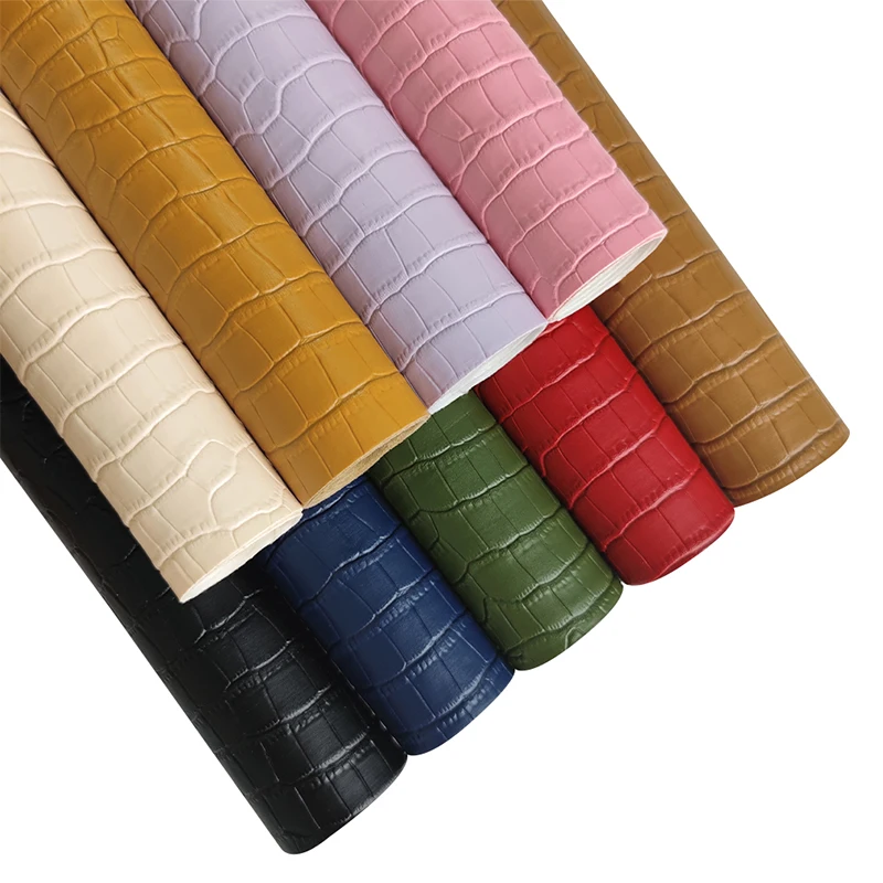 Elastic Metallic Crocodile Skin Textured PU Synthetic Leather Fabric Velvet Backing for Making Purse Bag Wallet
Elastic Metallic Crocodile Skin Textured PU Synthetic Leather Fabric Velvet Backing for Making Purse Bag Wallet