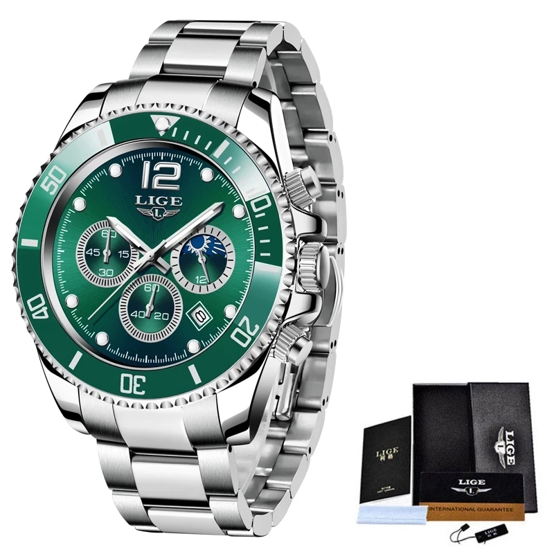 LIGE New Men Watch Business Waterproof Date Watches Fashion Multifunction Stainless Steel Quartz Sport Watch Relogio Masculino
LIGE New Men Watch Business Waterproof Date Watches Fashion Multifunction Stainless Steel Quartz Sport Watch Relogio Masculino