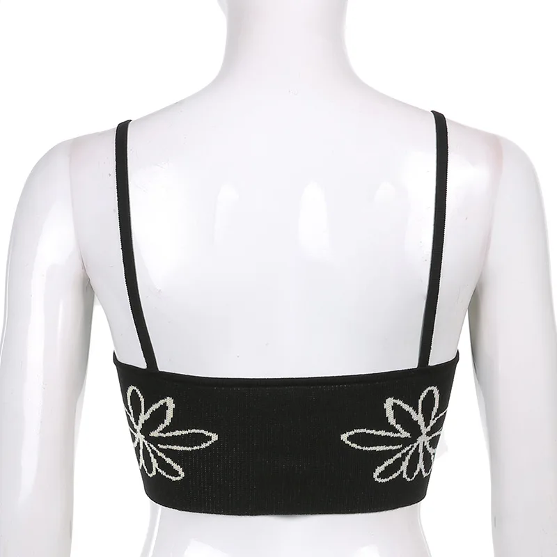 Foral Print Knitted Crop Tops Sexy Summer Women Skinny Sleeveless Vest 90s Streetwear Hollow Out Camisole
Foral Print Knitted Crop Tops Sexy Summer Women Skinny Sleeveless Vest 90s Streetwear Hollow Out Camisole
