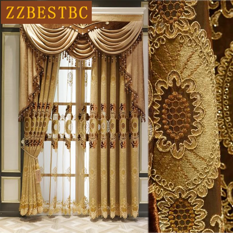 European and American high-end villa embroidered curtains classic custom living room bedroom kitchen high-end curtains
European and American high-end villa embroidered curtains classic custom living room bedroom kitchen high-end curtains