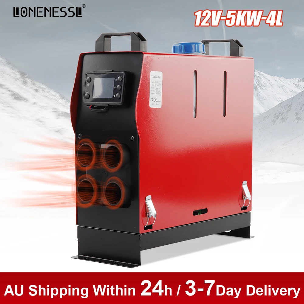 LONENESSL Car Diesel Heater All In One 5KW 12V Air Parking Heater 1/4 Holes Car Heater For Car Truck Bus Lorries Campers
LONENESSL Car Diesel Heater All In One 5KW 12V Air Parking Heater 1/4 Holes Car Heater For Car Truck Bus Lorries Campers