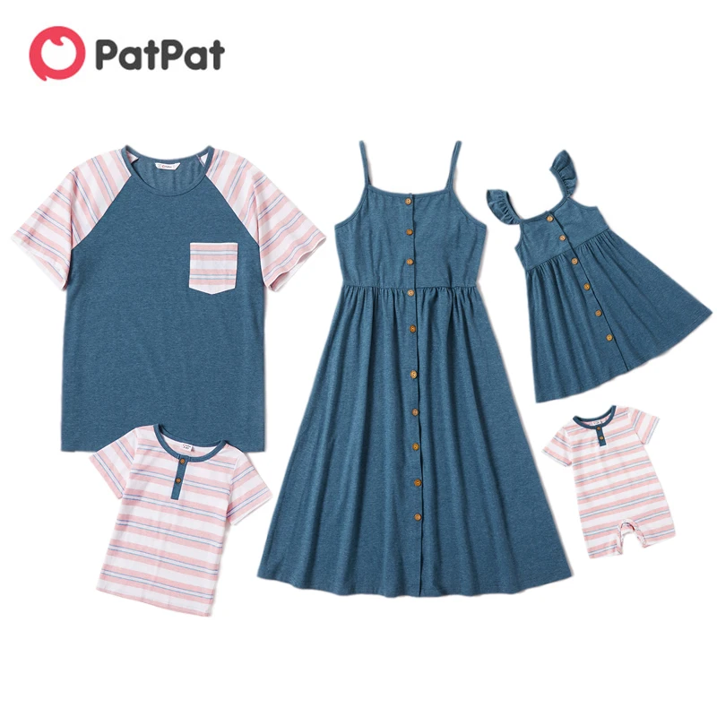 PatPat New Summer Mosaic Family Matching Sets(Solid Tank Dresses - Stripe Raglan-sleeve Tops - Rompers)
PatPat New Summer Mosaic Family Matching Sets(Solid Tank Dresses - Stripe Raglan-sleeve Tops - Rompers)