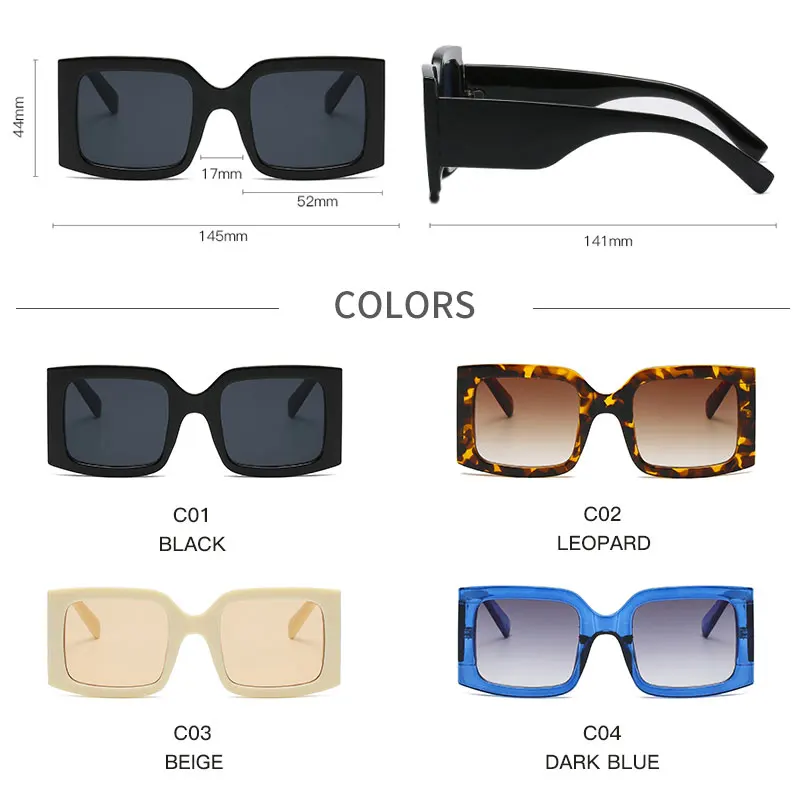 2021 Brand Square Sunglasses Women Oversized Black Style Shades Sun Glasses Ladies Big Frame Vintage Eyewear UV400 Oculos de sol
2021 Brand Square Sunglasses Women Oversized Black Style Shades Sun Glasses Ladies Big Frame Vintage Eyewear UV400 Oculos de sol