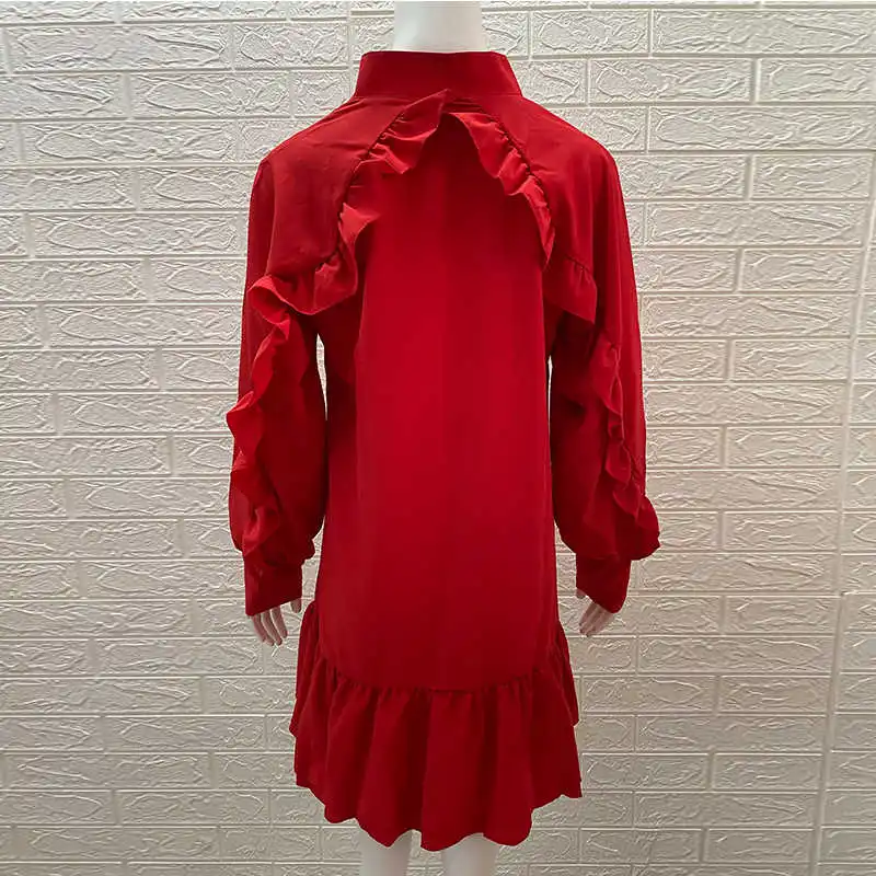 Ruffle Hem Casual Dresses Women Solid Color Long Sleeve Short Dress Spring Fashion Chic Picnic Holiday Party Beach Dress
Ruffle Hem Casual Dresses Women Solid Color Long Sleeve Short Dress Spring Fashion Chic Picnic Holiday Party Beach Dress