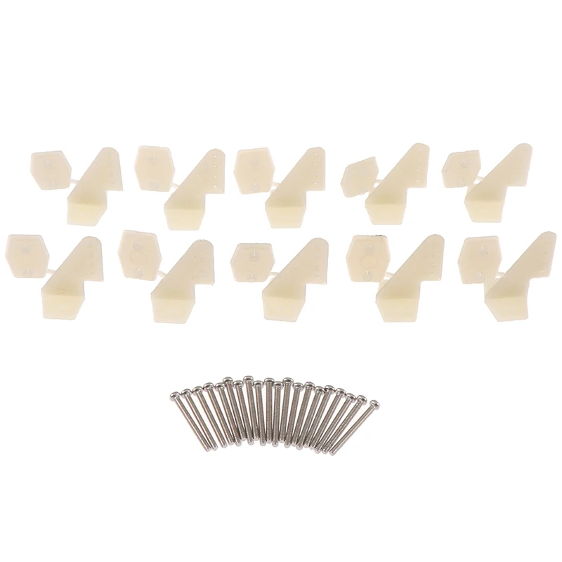 10sets /pack Nylon Control Horns with Screws for RC Model Airplane Parts 4 Holes W13xl18xh25mm Plastic KT Aeromodelling DIY
10sets /pack Nylon Control Horns with Screws for RC Model Airplane Parts 4 Holes W13xl18xh25mm Plastic KT Aeromodelling DIY