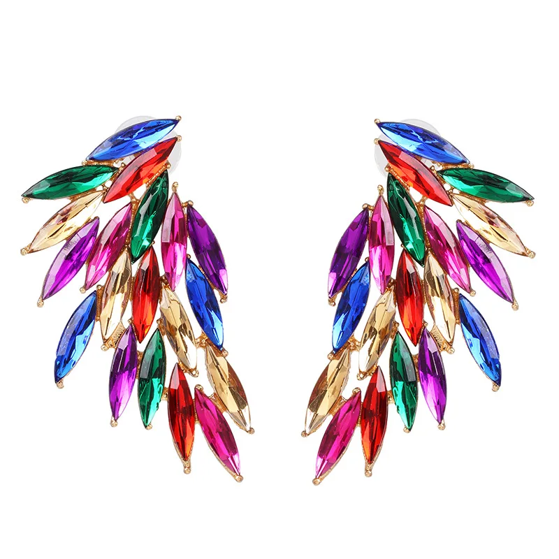 2020 Rainbow Angel Wings Women Crystal Ear Studs Feather Earrings Fashion Luxury Gem Ear Studs Party Gifts Wedding Jewelry
2020 Rainbow Angel Wings Women Crystal Ear Studs Feather Earrings Fashion Luxury Gem Ear Studs Party Gifts Wedding Jewelry