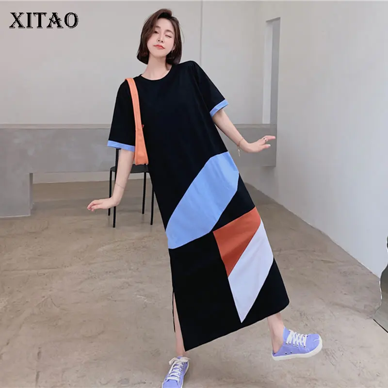 XITAO Contrast Color Patchwork Dress Fashion Casual Loose O-neck Collar Pullover Simplicity All-match 2021 Summer New LDD1777
XITAO Contrast Color Patchwork Dress Fashion Casual Loose O-neck Collar Pullover Simplicity All-match 2021 Summer New LDD1777