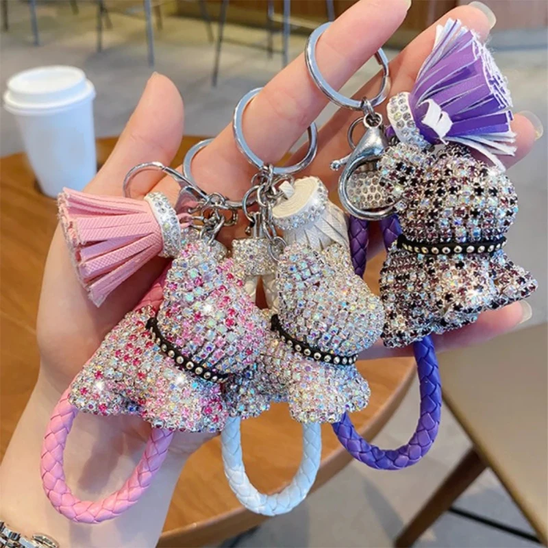 New Rhinestone French Bulldog Cartoon Keychain Car Tassel Key Ring Holder Pitbull Pendant Bag Jewelry Accessories
New Rhinestone French Bulldog Cartoon Keychain Car Tassel Key Ring Holder Pitbull Pendant Bag Jewelry Accessories