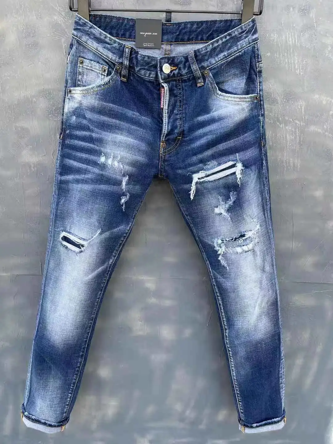 New DSQUARED2 Men's/Women's Jeans Fashion Slim Fit Washed Hole Patches Elastic Simple All-Match Pants 9139
New DSQUARED2 Men's/Women's Jeans Fashion Slim Fit Washed Hole Patches Elastic Simple All-Match Pants 9139