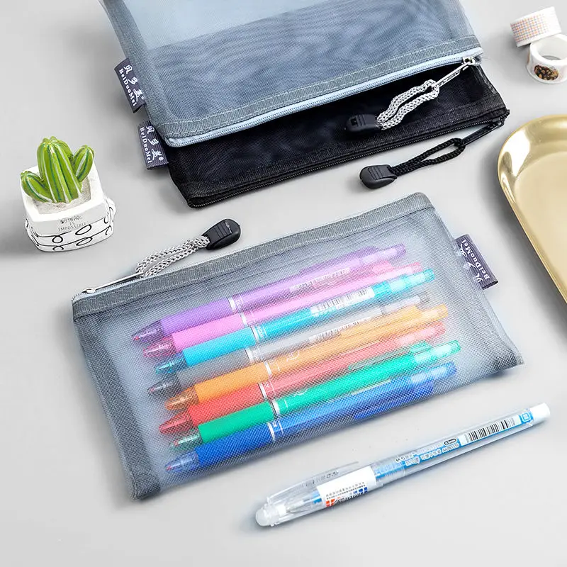 Transparent Nylon Pencil Bag Zipper Pen Case Pouch Stationery Student Large Capacity Office School Supplies Pink Black BLue
Transparent Nylon Pencil Bag Zipper Pen Case Pouch Stationery Student Large Capacity Office School Supplies Pink Black BLue