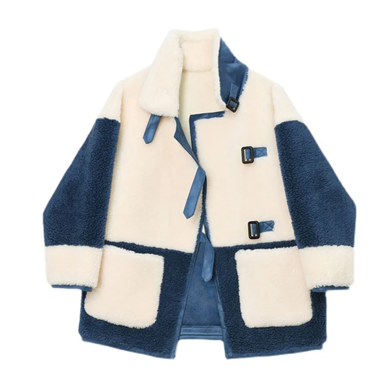 Fashion Patchwork Lamb Wool Jackets Coat Fleece Shaggy Warm Overcoat Single Breasted Winter Women Jacket Outwear Teddy Coat
Fashion Patchwork Lamb Wool Jackets Coat Fleece Shaggy Warm Overcoat Single Breasted Winter Women Jacket Outwear Teddy Coat