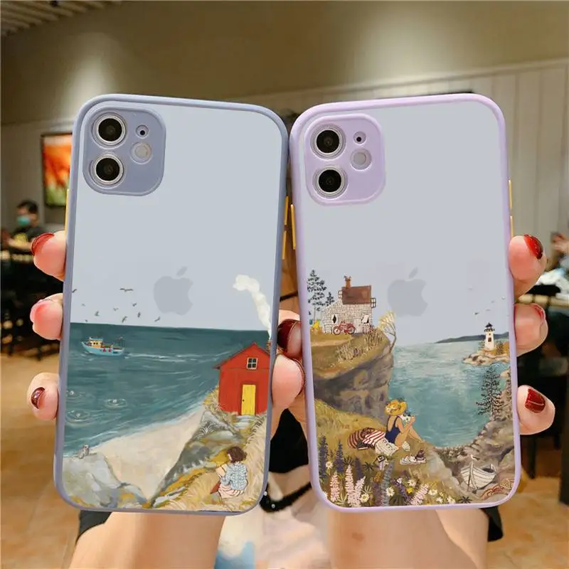 YNDFCNB Cartoon Scenery Girl Phone Case for iPhone X XR XS 7 8 Plus 11 12 13 pro MAX 13mini Translucent Matte Shockproof Case
YNDFCNB Cartoon Scenery Girl Phone Case for iPhone X XR XS 7 8 Plus 11 12 13 pro MAX 13mini Translucent Matte Shockproof Case
