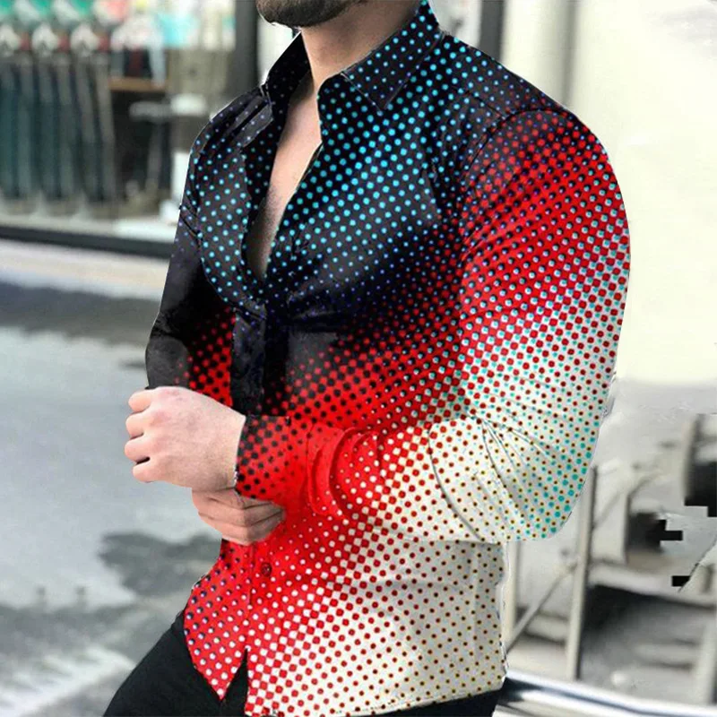 2021 European And American New Style 1 Autumn Men's Long-Sleeved Shirt Plus Size Shirt Gradient Black Geometric 3D Printed Shirt
2021 European And American New Style 1 Autumn Men's Long-Sleeved Shirt Plus Size Shirt Gradient Black Geometric 3D Printed Shirt