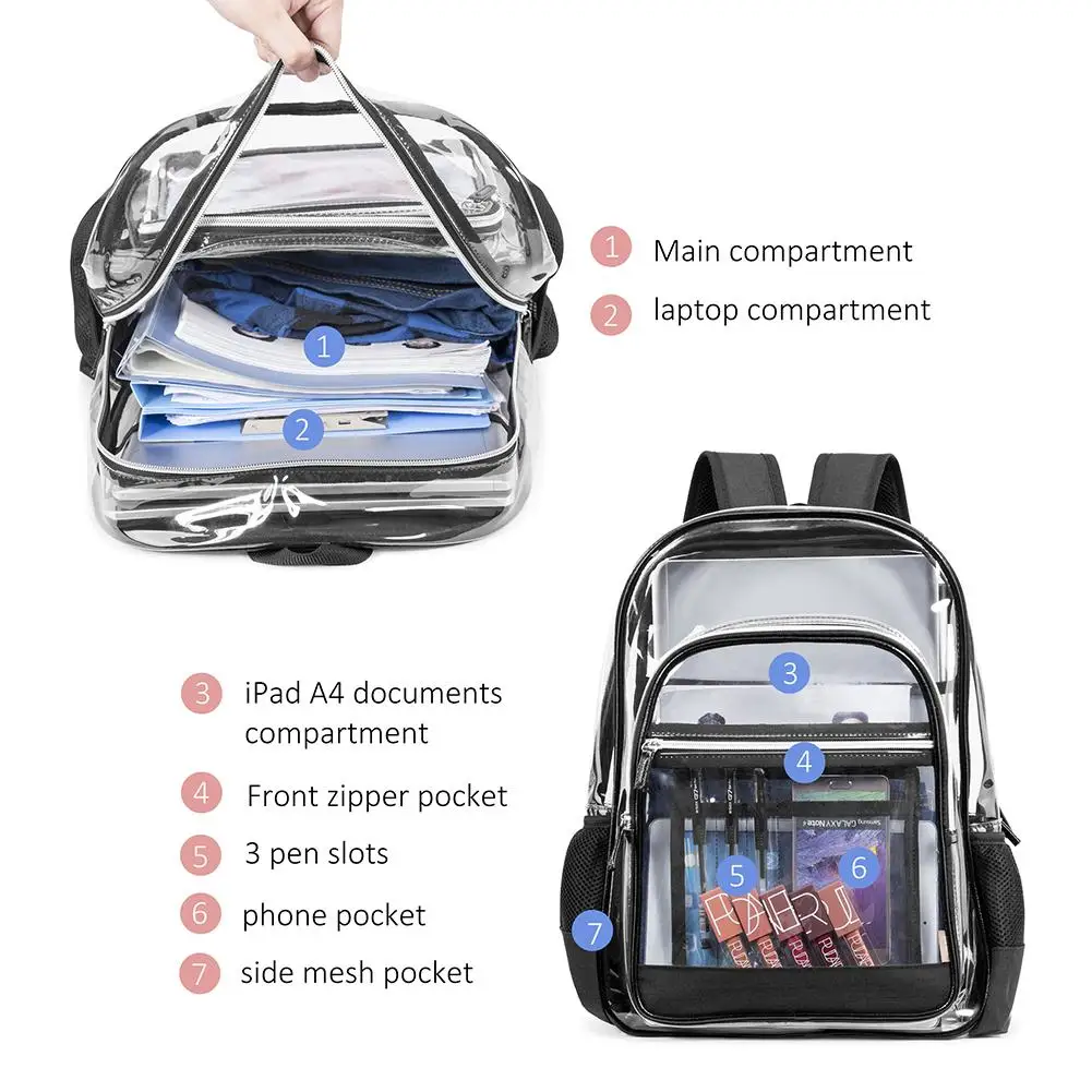 Men Women Fashion PVC Transparent Backpack Students School Bag Waterproof Beach Swimming Bag Casual Travel Anti-Theft 2020 Hot S
Men Women Fashion PVC Transparent Backpack Students School Bag Waterproof Beach Swimming Bag Casual Travel Anti-Theft 2020 Hot S
