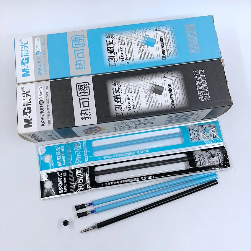 (10 Pieces/Lot) M&G Heat Magic Erasable Pen Refill 0.5mm Black Blue Ink Gel Pens Writing Tool School Stationery AKR67K01
(10 Pieces/Lot) M&G Heat Magic Erasable Pen Refill 0.5mm Black Blue Ink Gel Pens Writing Tool School Stationery AKR67K01