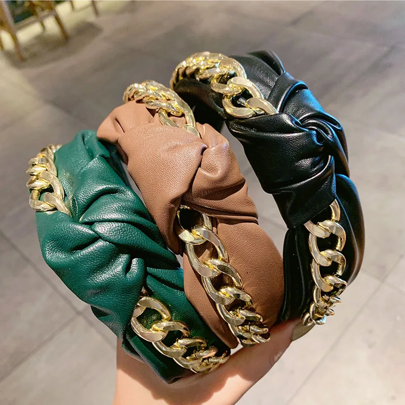 Leather Women Hair Hoop Cool For Girl Hair Accessories Color Black
Leather Women Hair Hoop Cool For Girl Hair Accessories Color Black