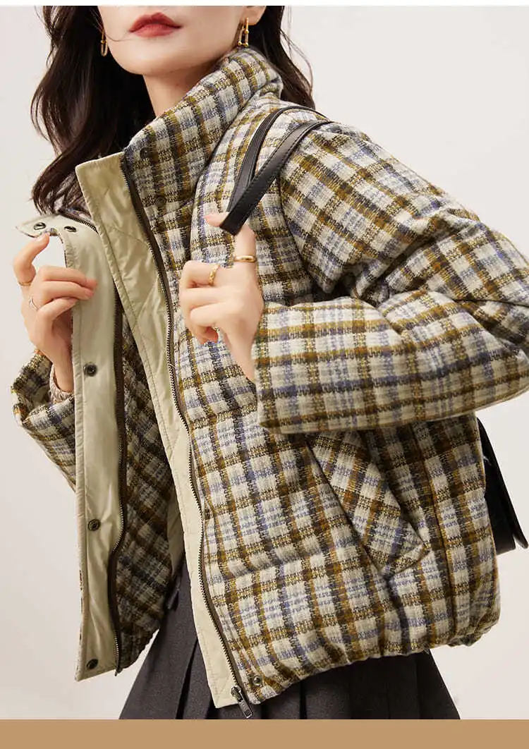 LN Fashion Plaid Windbreaker Jacket Zip Coats 2023 Winter Women Warm Thicken Jackets Outwear Loose Parka Coat Sweetwear
LN Fashion Plaid Windbreaker Jacket Zip Coats 2023 Winter Women Warm Thicken Jackets Outwear Loose Parka Coat Sweetwear