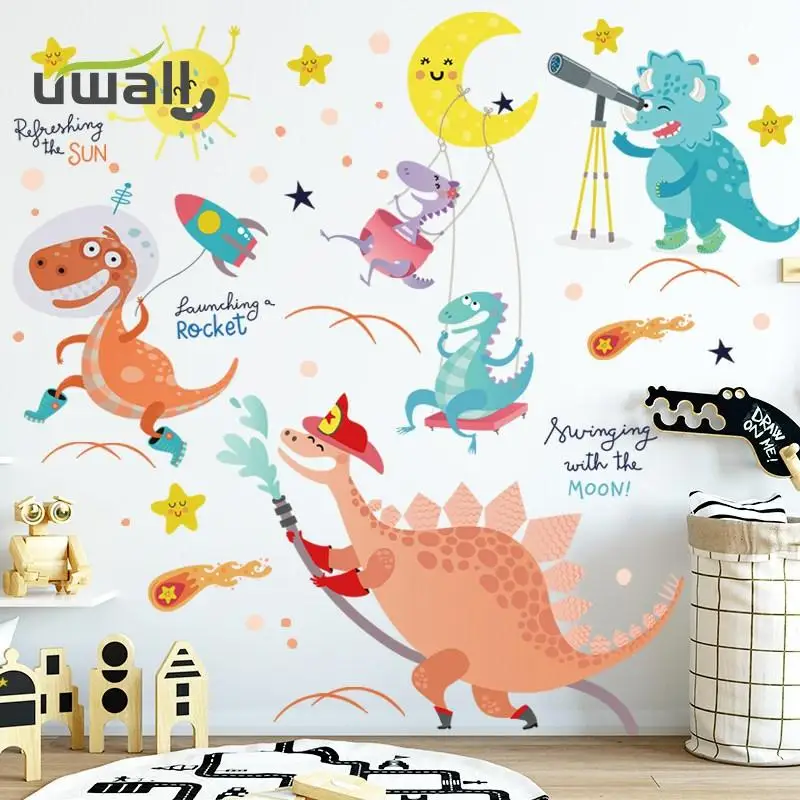 Cartoon Dinosaur Wall Sticker Kids Room Decoration Cute Animal Pattern Self-Adhesive Stickers Boys Bedroom Wall Decor Home Decor
Cartoon Dinosaur Wall Sticker Kids Room Decoration Cute Animal Pattern Self-Adhesive Stickers Boys Bedroom Wall Decor Home Decor