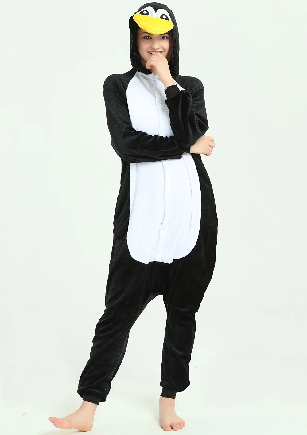 Пижама унисекс с пингвином для взрослых единорогом теплая мягкая вышивка