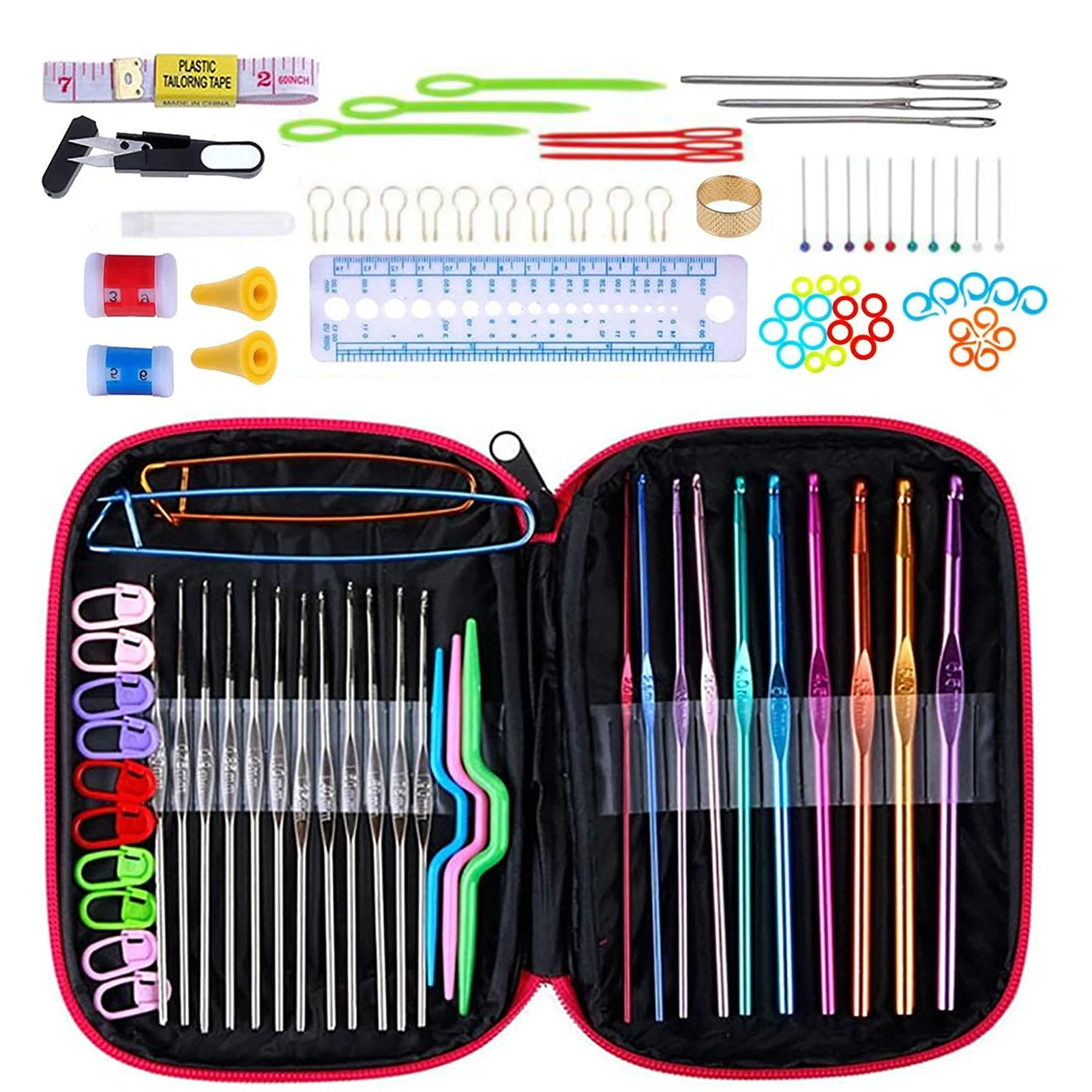 Crochet Hooks Set Knitting Kit for Beginners Adults Accessories with Mini Case DIY Needles Stitches Craft Weaving Tools Sewing
Crochet Hooks Set Knitting Kit for Beginners Adults Accessories with Mini Case DIY Needles Stitches Craft Weaving Tools Sewing