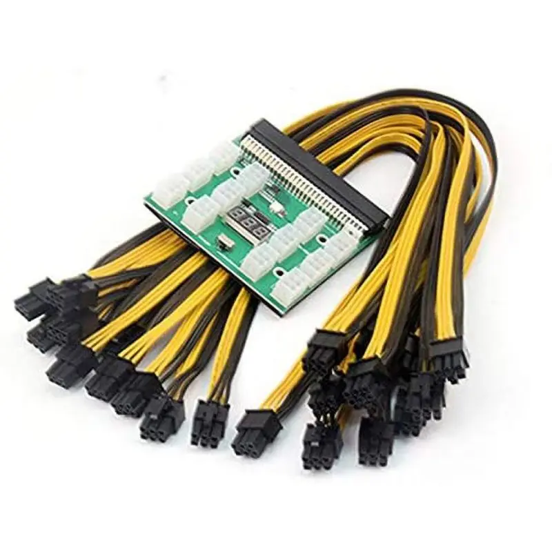 Power adapter Power Module Breakout Board Kits With 12Pcs 6Pin To 6Pin Power Cable For 1200W 750W PSU GPU Mining HOT
Power adapter Power Module Breakout Board Kits With 12Pcs 6Pin To 6Pin Power Cable For 1200W 750W PSU GPU Mining HOT