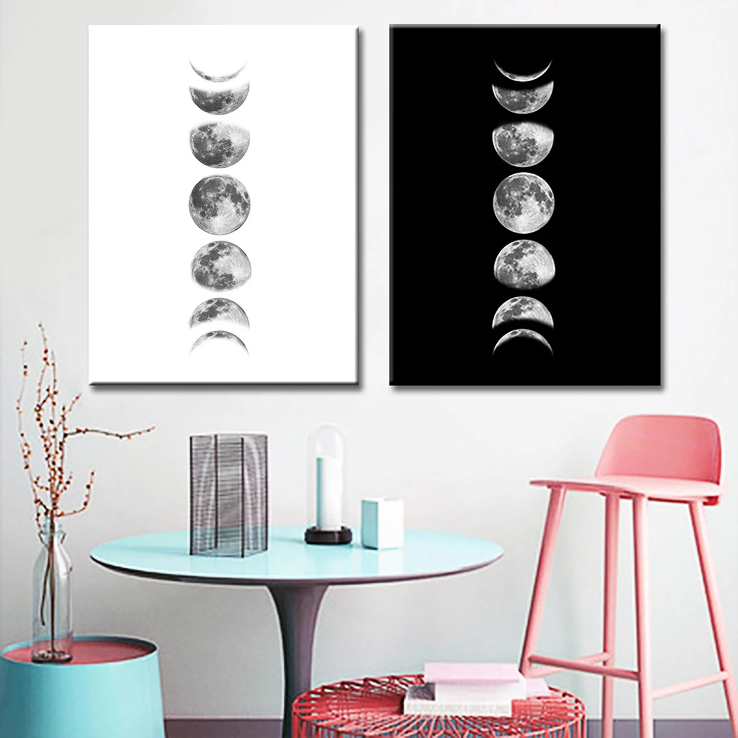 Nordic Living Room Decoration Canvas Simple Black and White Creative Eclipse Moon Change Study Hanging Picture Frameless Core
Nordic Living Room Decoration Canvas Simple Black and White Creative Eclipse Moon Change Study Hanging Picture Frameless Core