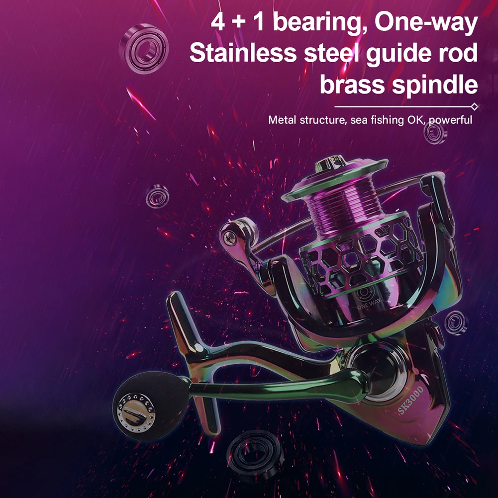 Spinning Fishing Reel SK1000-6000 Spinning Reel 25KG Max. Drag 14+1BB Lightweight Spinning Reel Freshwater Saltwater Fishing
Spinning Fishing Reel SK1000-6000 Spinning Reel 25KG Max. Drag 14+1BB Lightweight Spinning Reel Freshwater Saltwater Fishing