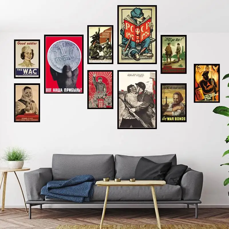 The Popular Front Of World Civil Poster Soviet Vintage Beige And Brown Pattern Art for Living Room Home Decor 
The Popular Front Of World Civil Poster Soviet Vintage Beige And Brown Pattern Art for Living Room Home Decor