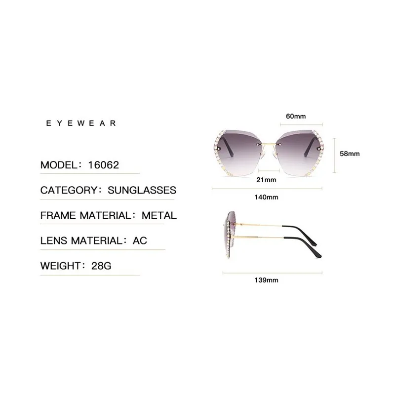 New Fashion Rimless Metal Women Sunglasses Anti-Reflective Mirror Square Eyeglasses Frame Men Out Door Sun Glasses Vintage Uv400
New Fashion Rimless Metal Women Sunglasses Anti-Reflective Mirror Square Eyeglasses Frame Men Out Door Sun Glasses Vintage Uv400