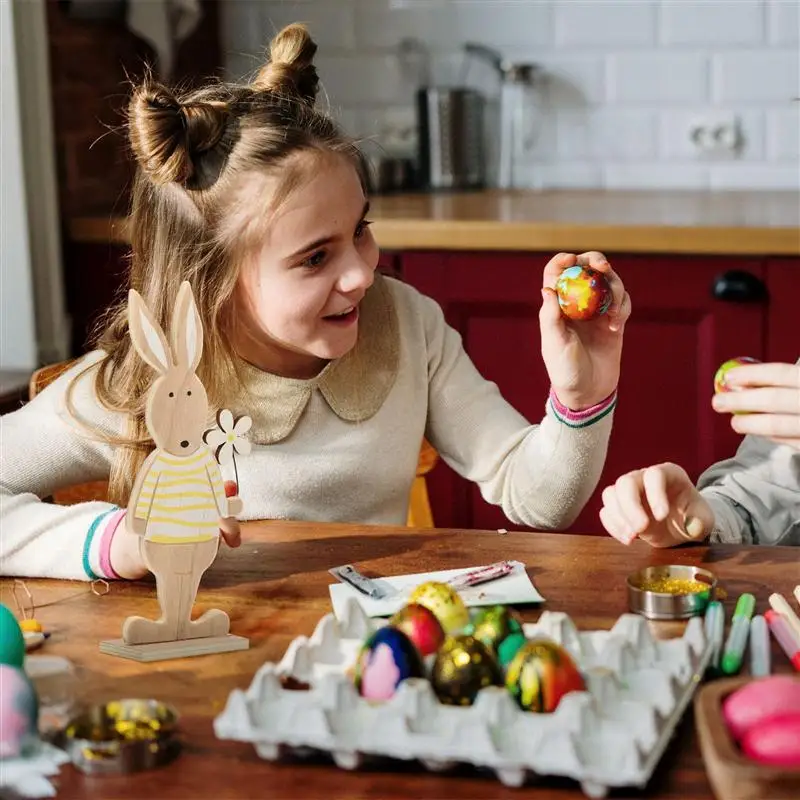 2pcs Easter Rabbit Ornament Home Easter Creative Easter Bunny Adornment Wooden Bunny Ornament 
2pcs Easter Rabbit Ornament Home Easter Creative Easter Bunny Adornment Wooden Bunny Ornament