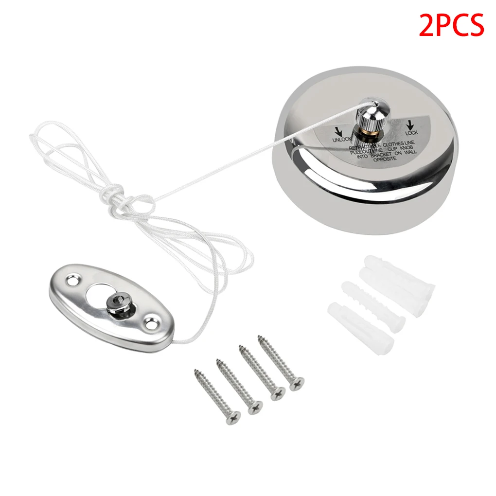 2 Pieces Clothes Drying Rack Rope Stainless Steel Retractable Wall Mounted Clothes-line Laundry Hanger
2 Pieces Clothes Drying Rack Rope Stainless Steel Retractable Wall Mounted Clothes-line Laundry Hanger