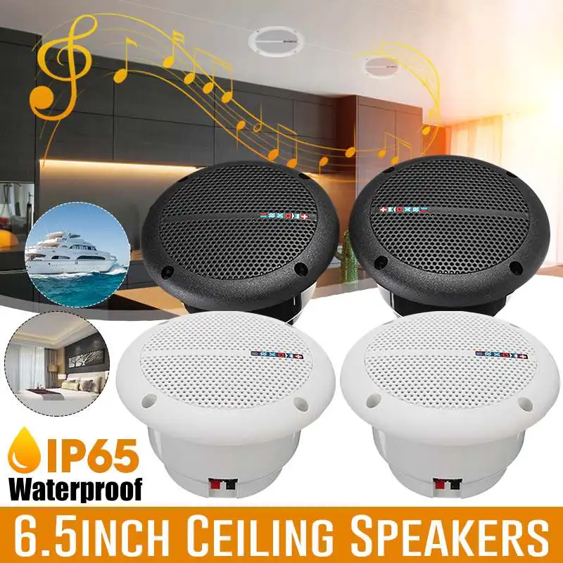 1 Pair IP65 Waterproof Ceiling Speakers New 6.5 inch Full Range Water Resist Outdoor Yacht SPA Swimming Pool Lawn Loudspeakers
1 Pair IP65 Waterproof Ceiling Speakers New 6.5 inch Full Range Water Resist Outdoor Yacht SPA Swimming Pool Lawn Loudspeakers