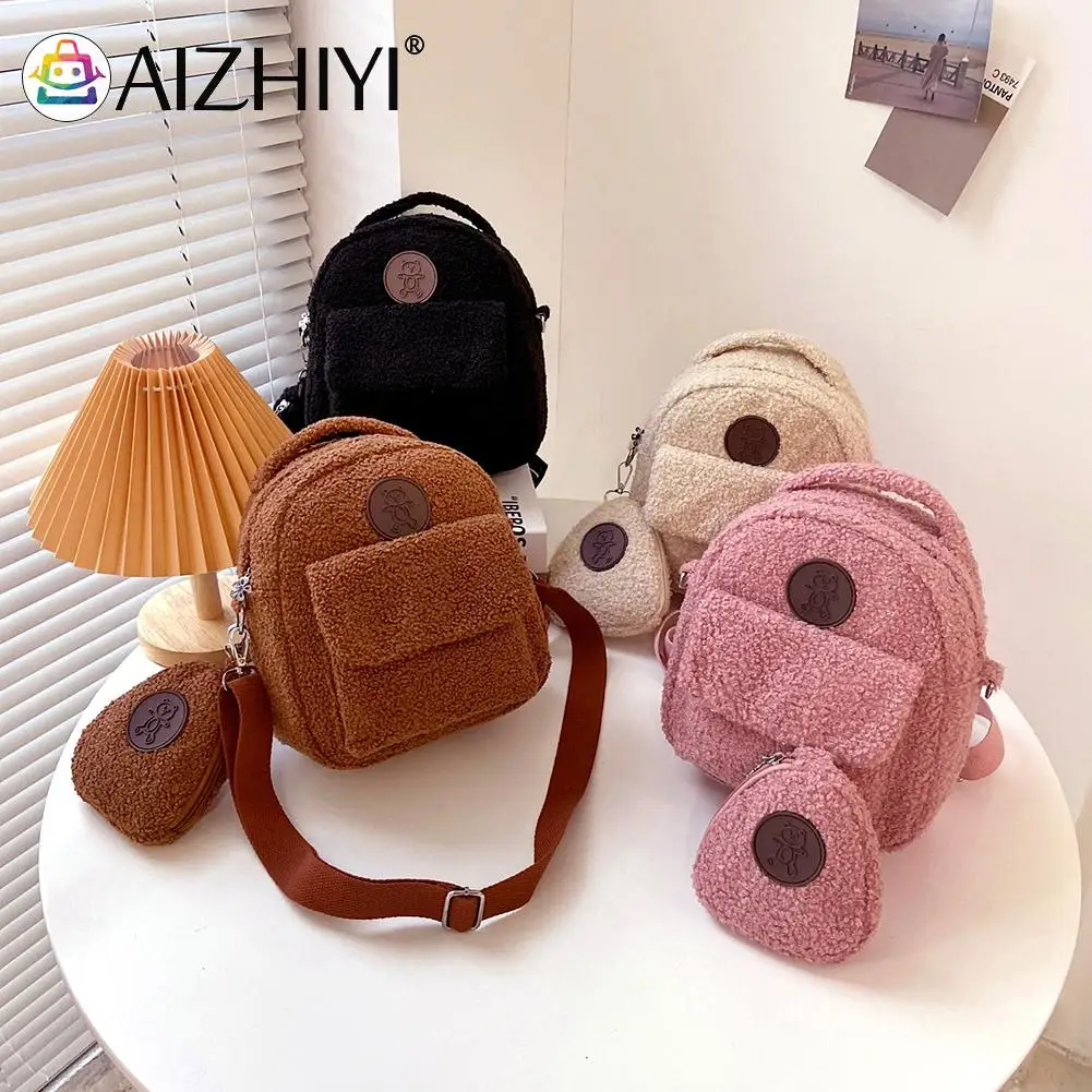 Parent-child Fashion Plush Zipper Shoulder Bag Composite Winter Warm Fleece Mini Travel Daypack Kindergarten Students Backpack
Parent-child Fashion Plush Zipper Shoulder Bag Composite Winter Warm Fleece Mini Travel Daypack Kindergarten Students Backpack