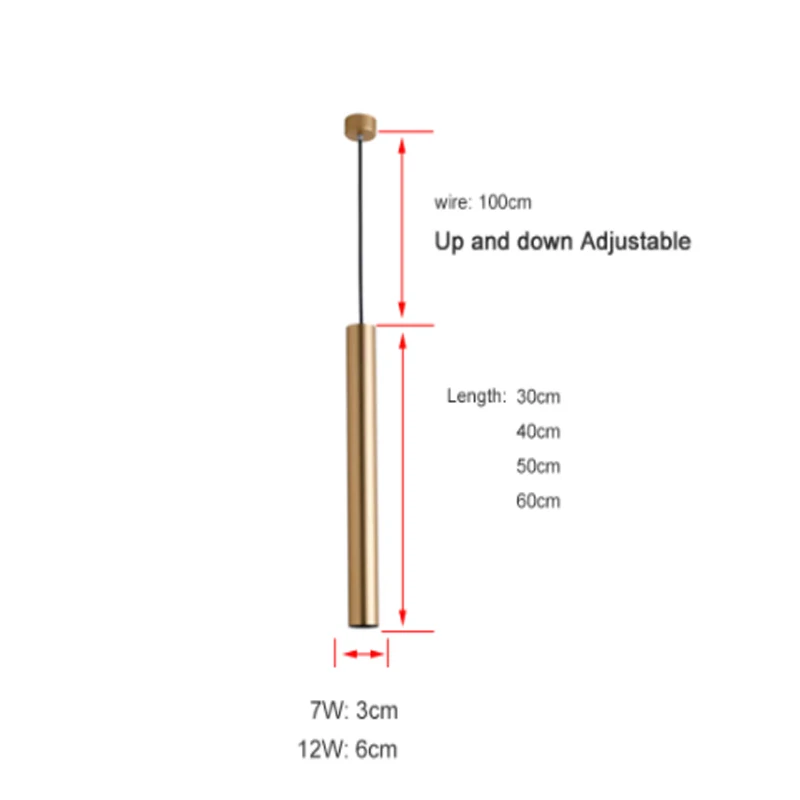 Golden Long Tube Pendant Lights Single Head Wire Adjustable LED Hanging Lamp Kitchen Restaurant Decor Long Pipe Light
Golden Long Tube Pendant Lights Single Head Wire Adjustable LED Hanging Lamp Kitchen Restaurant Decor Long Pipe Light