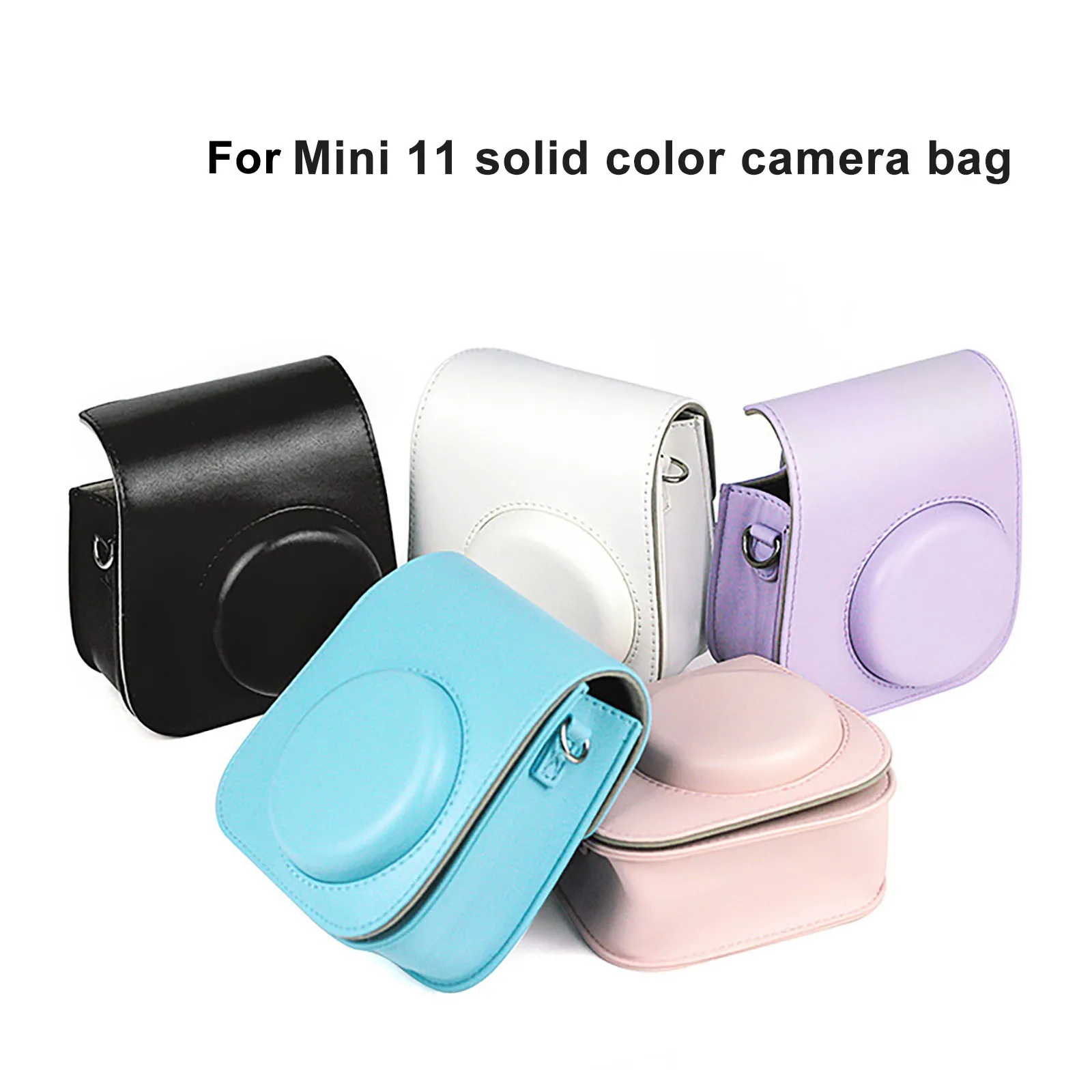 Чехол для мгновенной камеры Instax Mini 11 кожаная сумка однотонный защитный чехол Mini11