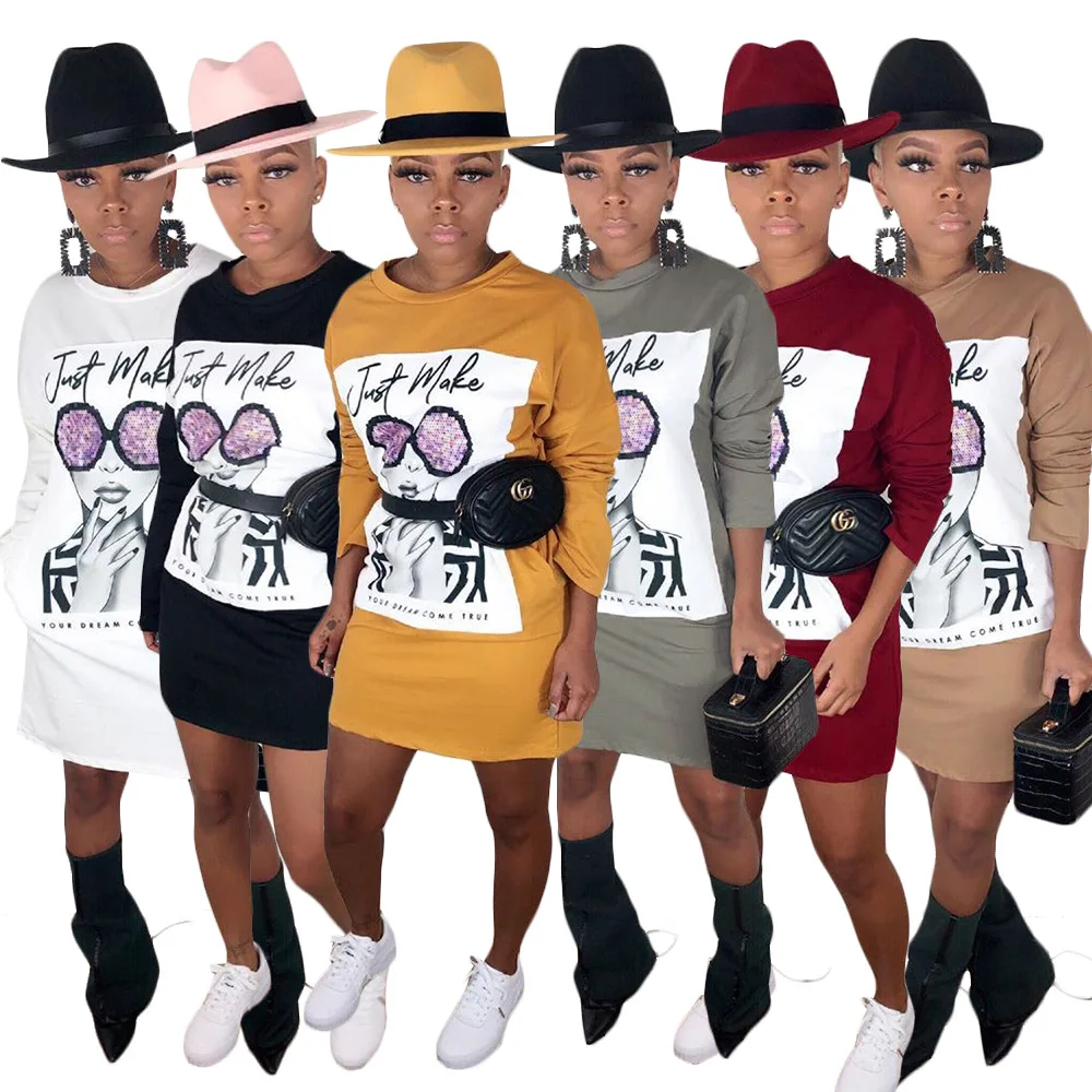 Print Casual Loose Dress Women New Long Sleeve Cartoon Mini Dress Fall Streetwear Dress
Print Casual Loose Dress Women New Long Sleeve Cartoon Mini Dress Fall Streetwear Dress