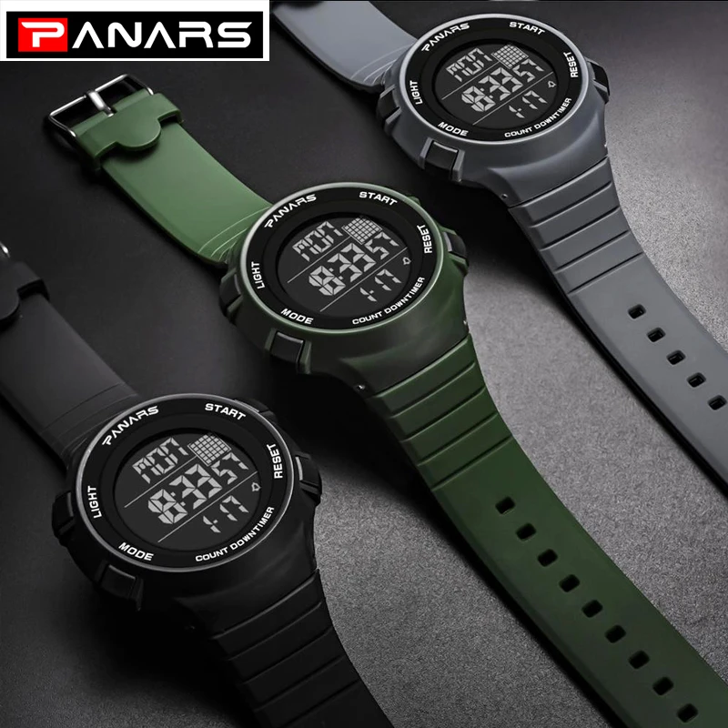PANARS Brand Military Digital Watches Men Wristwatch Waterproof LED Alarm Chronograph Sport Watch For Men Stopwatch Reloj Hombre
PANARS Brand Military Digital Watches Men Wristwatch Waterproof LED Alarm Chronograph Sport Watch For Men Stopwatch Reloj Hombre