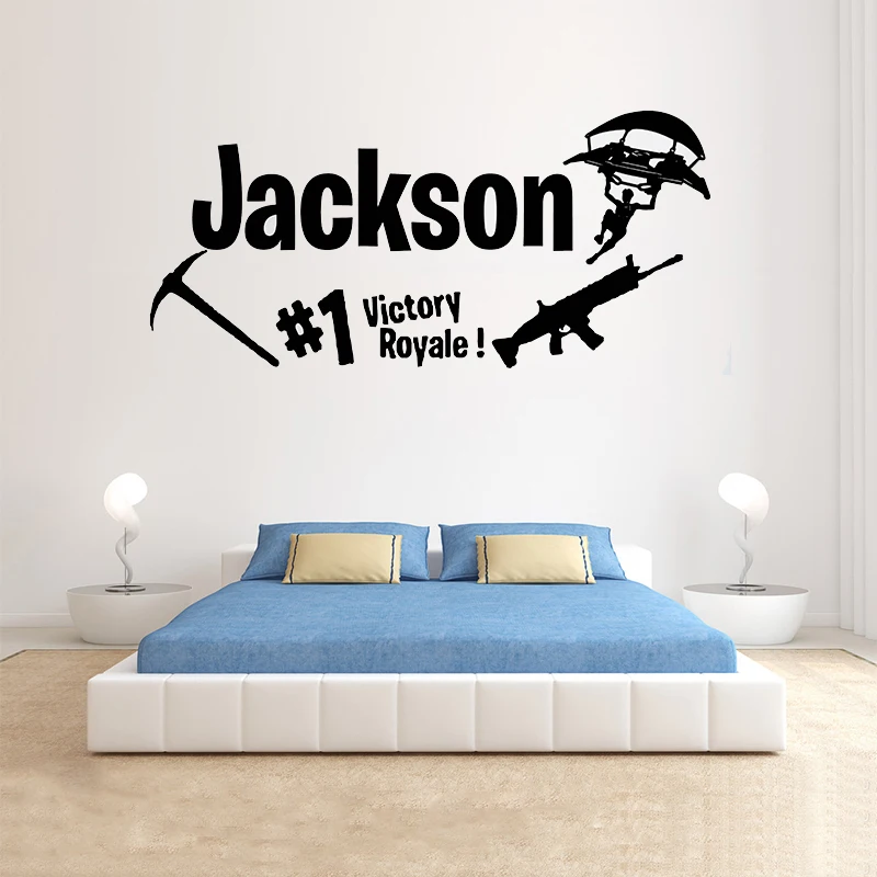 Gamer Personalised wall decal Victory Royale Game Controller video game wall decals Customized For Kids Bedroom Vinyl Art A1-020
Gamer Personalised wall decal Victory Royale Game Controller video game wall decals Customized For Kids Bedroom Vinyl Art A1-020