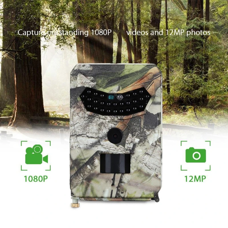 Outdoor Hunting Camera w/ Card Reader 12MP 1080P 0.8s Trigger Speed IP56 Waterproof Wildlife Hunting Camera for Hunting
Outdoor Hunting Camera w/ Card Reader 12MP 1080P 0.8s Trigger Speed IP56 Waterproof Wildlife Hunting Camera for Hunting