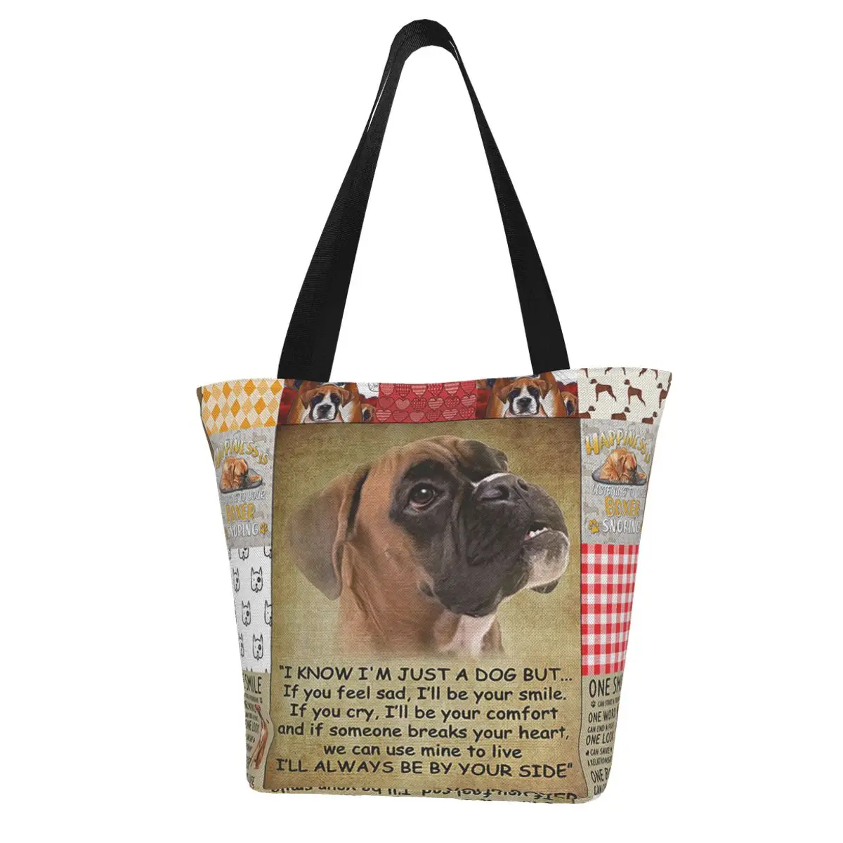 Boxer Dog Print Canvas Shopping Tote Bag Friend Reusable Shopper Bag Women Fashion Travel Eco Cartoon Handbags Female Cloth Bag
Boxer Dog Print Canvas Shopping Tote Bag Friend Reusable Shopper Bag Women Fashion Travel Eco Cartoon Handbags Female Cloth Bag