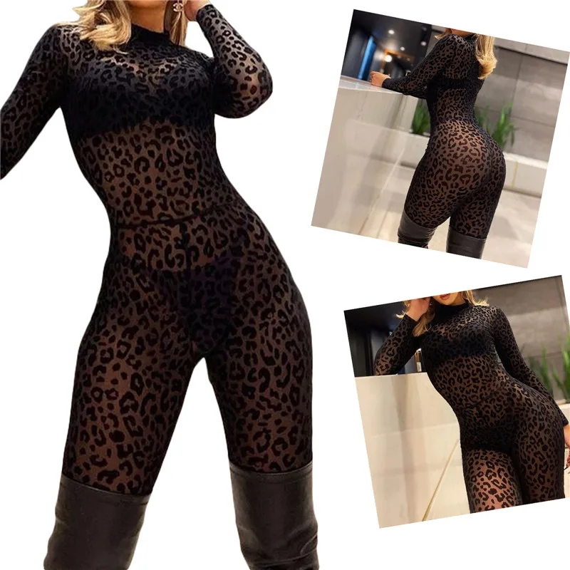 Women O-neck High Waist Jumpsuit Ladies Casual Leopard Printing Romper Long Sleeve Long Pants Hollow Clothing Playsuits Overalls
Women O-neck High Waist Jumpsuit Ladies Casual Leopard Printing Romper Long Sleeve Long Pants Hollow Clothing Playsuits Overalls