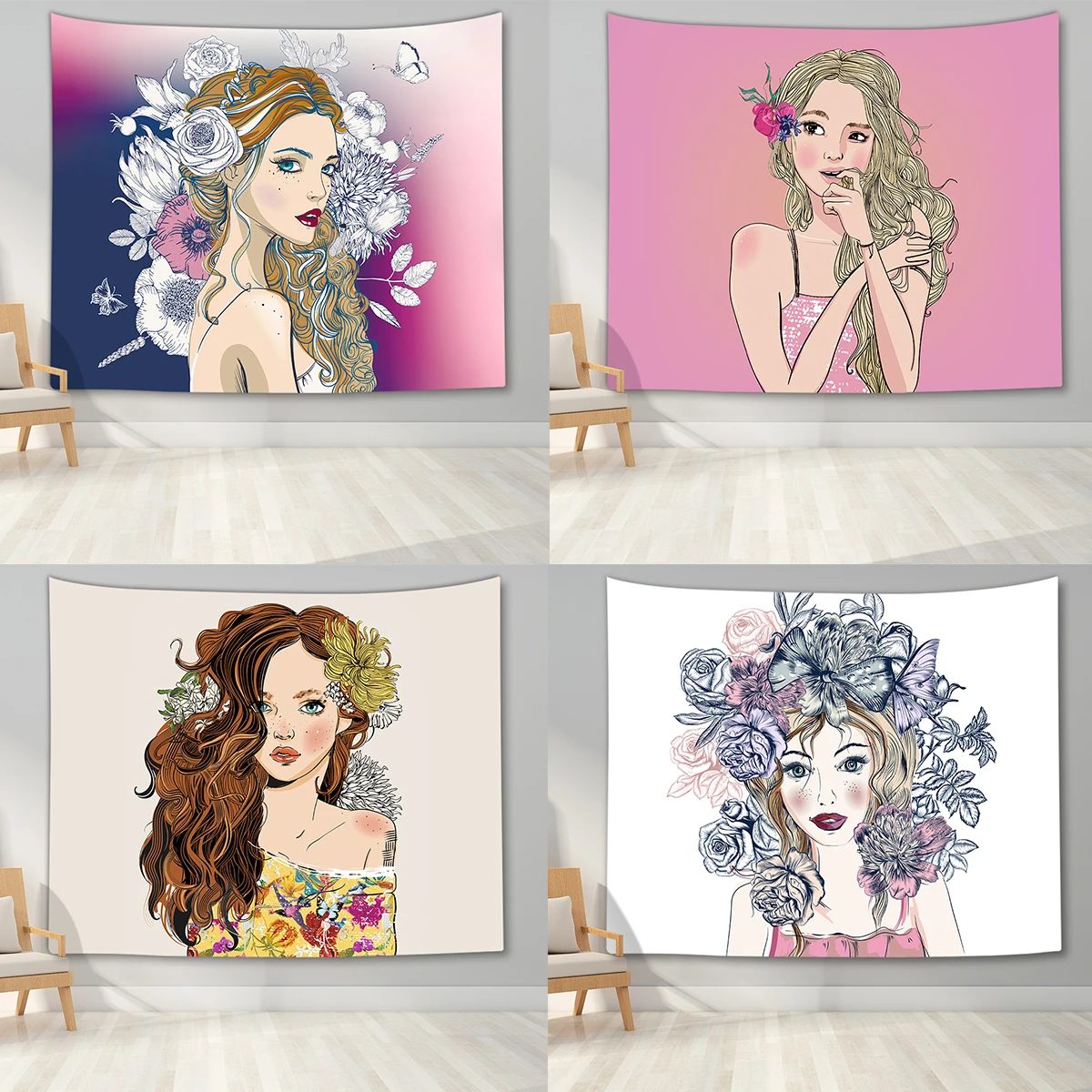 Home Decor Wall Hanging Tapestry Anime Beautiful Girl Tapestry Wall Bedroom Background Decor Pink Cute Fashion Lady Tapestries
Home Decor Wall Hanging Tapestry Anime Beautiful Girl Tapestry Wall Bedroom Background Decor Pink Cute Fashion Lady Tapestries